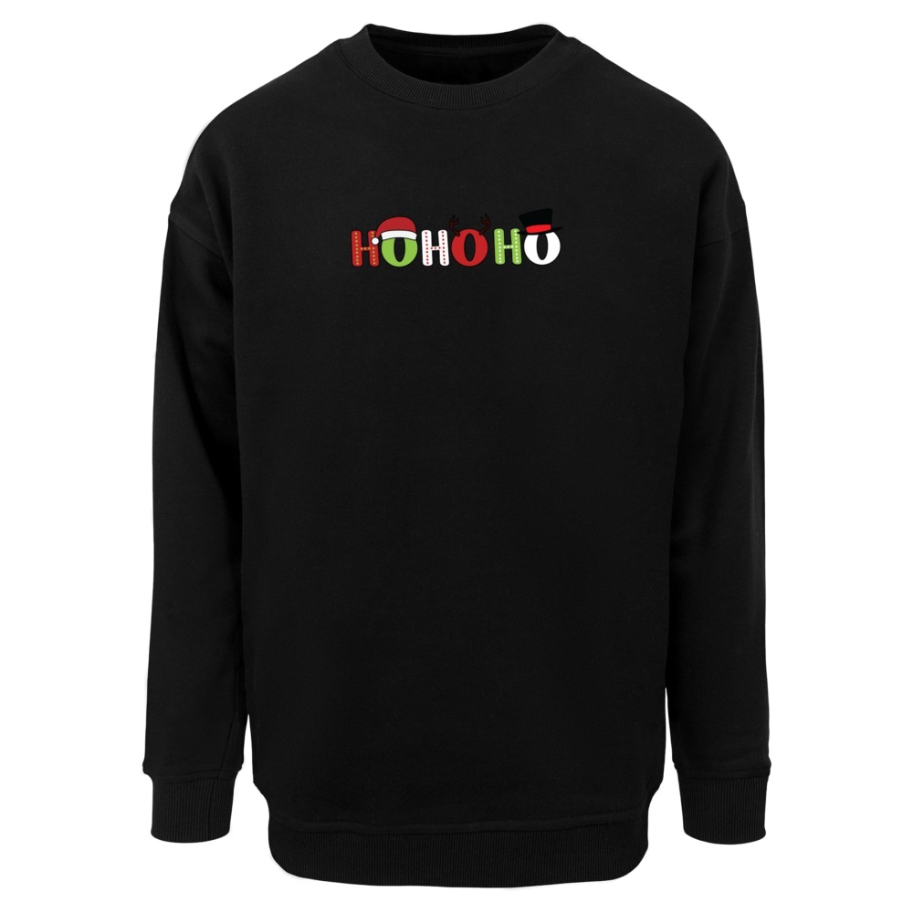 Merchcode - Christmas Ho Ho Ho Rundhalspullover - Schwarz